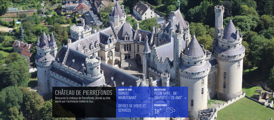 Vue aérienne du château de Pierrefonds