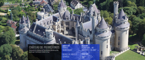 Vue aérienne du château de Pierrefonds